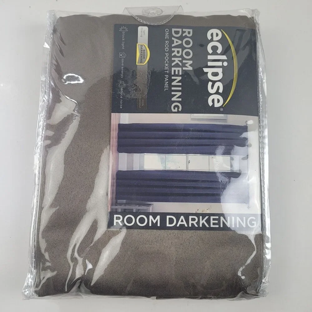 NEW Eclipse Solid Thermapanel Blackout curtain in Mushroom Color 54x63' #CT6